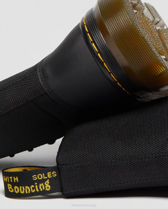 Dr. Martens apavi sievietes melns īpaši izturīgs polimērs un gumija ķemmes poli ikdienas zābaki LHJP63