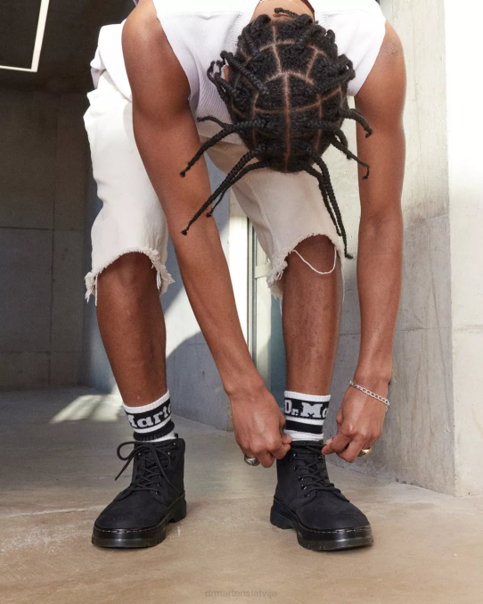 Dr. Martens apavi sievietes melns slīpēts nubuks wp bonny slīpētas nubuka ādas komunālie zābaki LHJP108