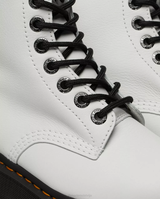 Dr. Martens apavi sievietes baltā pisa 1460 pascal max ādas platformas zābaki LHJP90