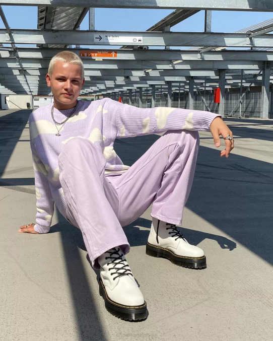 Dr. Martens apavi sievietes balta pulēta gluda jadon zābaku gludas ādas platformas LHJP20