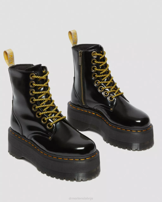 Dr. Martens apavi sievietes melnā Oksforda vegan jadon boot max platformas LHJP36
