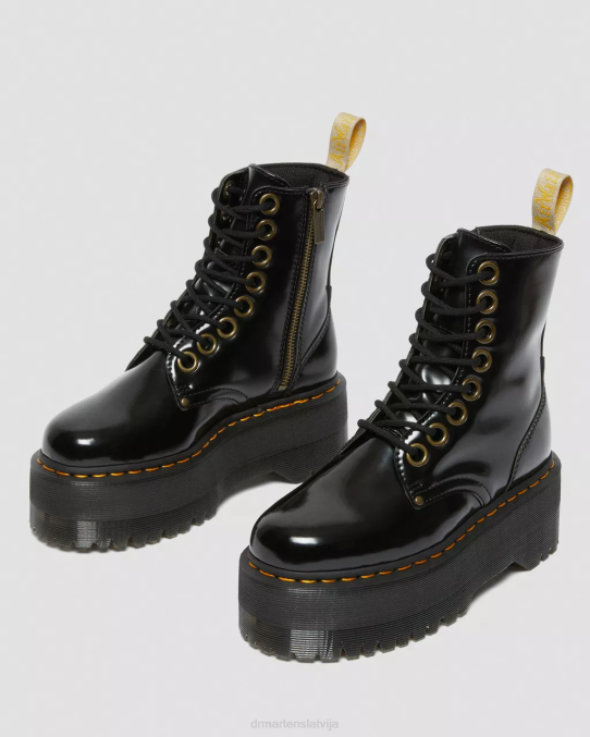 Dr. Martens apavi sievietes melnā Oksforda vegan jadon boot max platformas LHJP36
