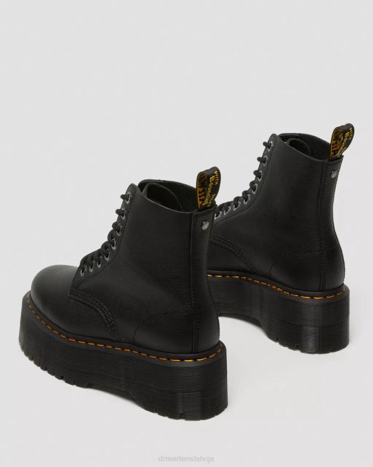 Dr. Martens apavi sievietes melnā pisa 1460 pascal max ādas platformas zābaki LHJP17