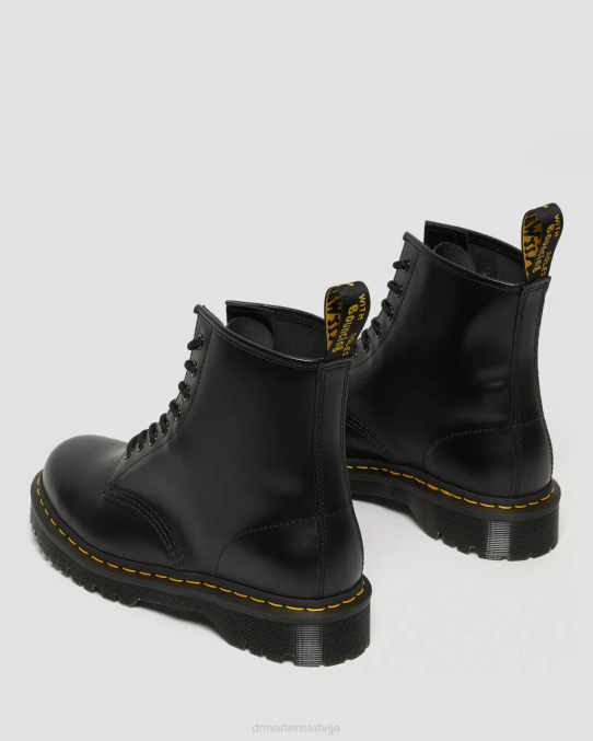 Dr. Martens apavi sievietes melna gluda 1460 bex gludas ādas platformas zābaki LHJP76