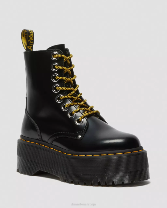 Dr. Martens apavi sievietes melnais sviests jadon max sāknēšanas platformas LHJP15
