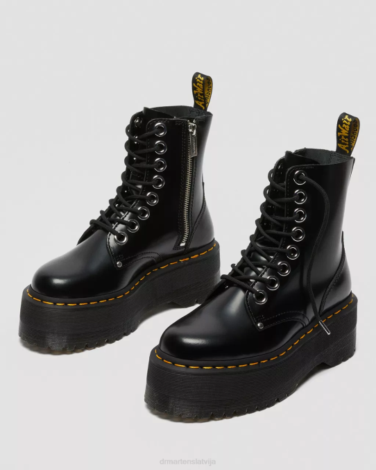 Dr. Martens apavi sievietes melnais sviests jadon max sāknēšanas platformas LHJP15