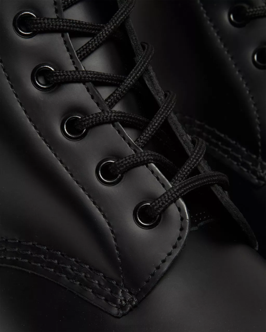 Dr. Martens apavi sievietes melna gluda 101 dzeltena dūriena gludas ādas puszābaki LHJP33