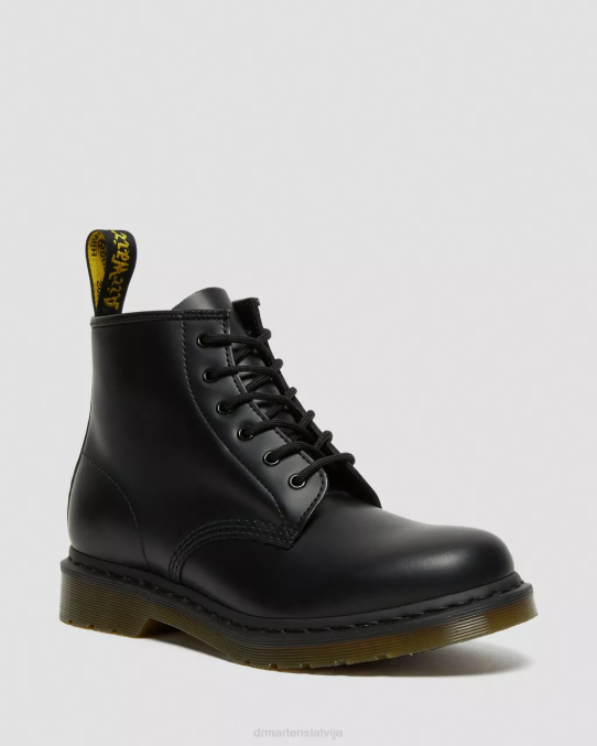 Dr. Martens apavi sievietes melna gluda 101 gludas ādas puszābaki LHJP152