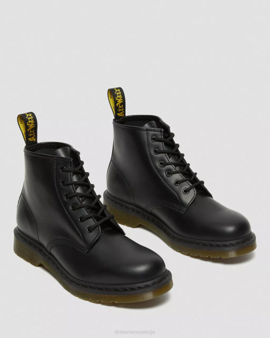 Dr. Martens apavi sievietes melna gluda 101 gludas ādas puszābaki LHJP152