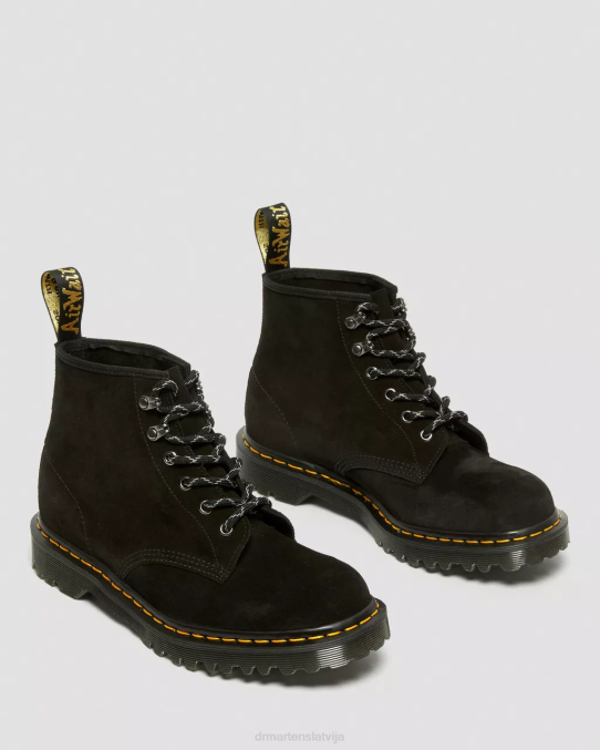 Dr. Martens apavi sievietes melna repello teļa zamšādas mb 101 ražoti Anglijā ben zamšādas puszābaki LHJP176
