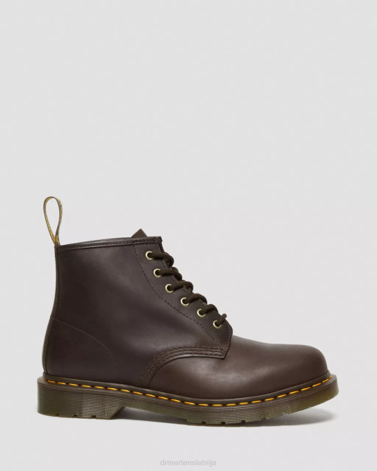 Dr. Martens apavi sievietes tumši brūns trakais zirgs 101 traki zirga ādas puszābaki LHJP65
