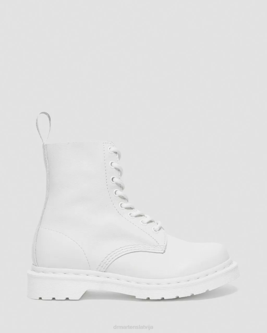 Dr. Martens apavi sievietes baltā Virdžīnija 1460 pascal mono šņorzābaki LHJP89