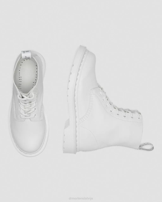 Dr. Martens apavi sievietes baltā Virdžīnija 1460 pascal mono šņorzābaki LHJP89
