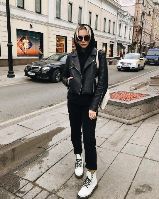 Dr. Martens apavi sievietes balta gluda 1460 gludas ādas šņorzābaki LHJP16