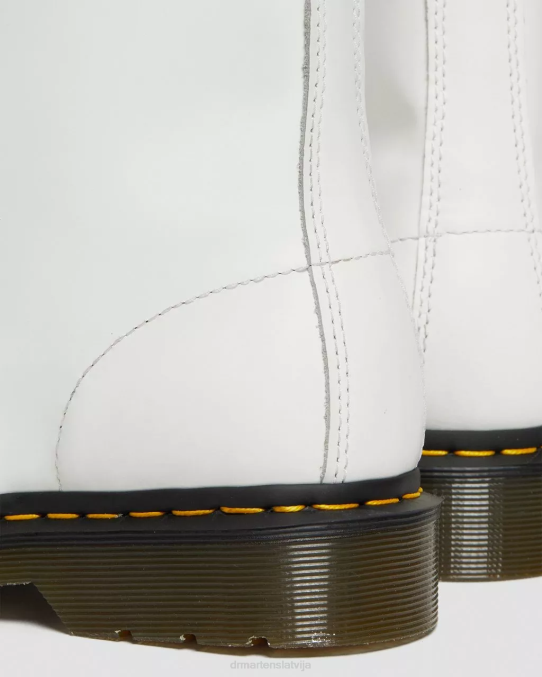 Dr. Martens apavi sievietes balta gluda 1460 gludas ādas šņorzābaki LHJP16