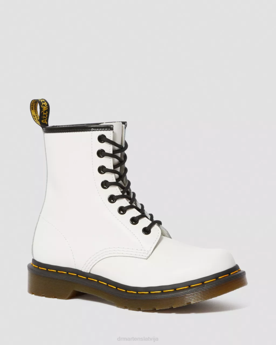 Dr. Martens apavi sievietes balta gluda 1460 gludas ādas šņorzābaki LHJP23