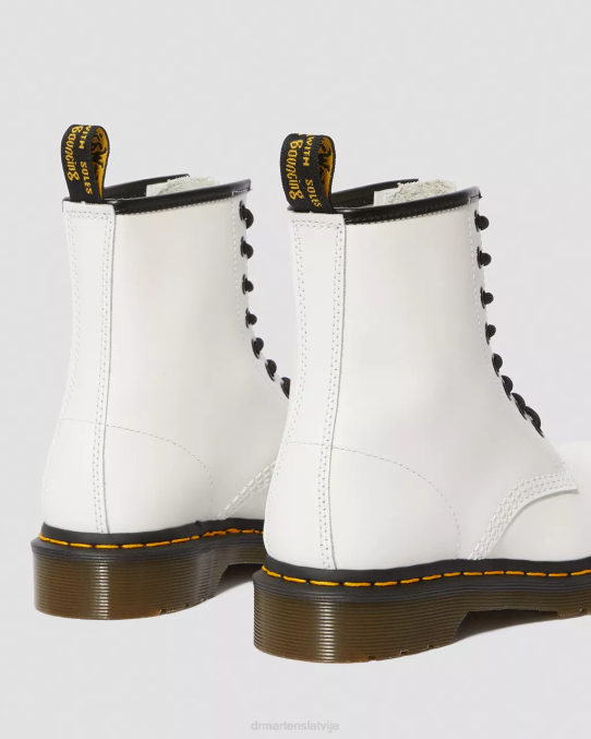 Dr. Martens apavi sievietes balta gluda 1460 gludas ādas šņorzābaki LHJP23