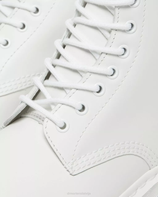 Dr. Martens apavi sievietes balta gluda 1460 mono gludas ādas šņorzābaki LHJP94