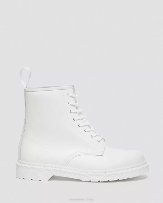 Dr. Martens apavi sievietes balta gluda 1460 mono gludas ādas šņorzābaki LHJP94