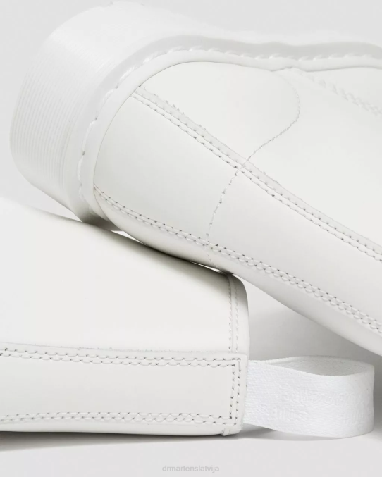 Dr. Martens apavi sievietes balta gluda 1460 mono gludas ādas šņorzābaki LHJP94