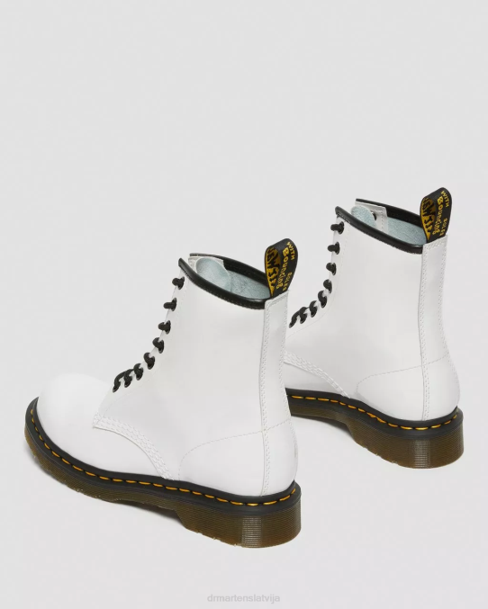 Dr. Martens apavi sievietes balts lucido & patentlamps 1460 lakādas šņorzābaki LHJP93