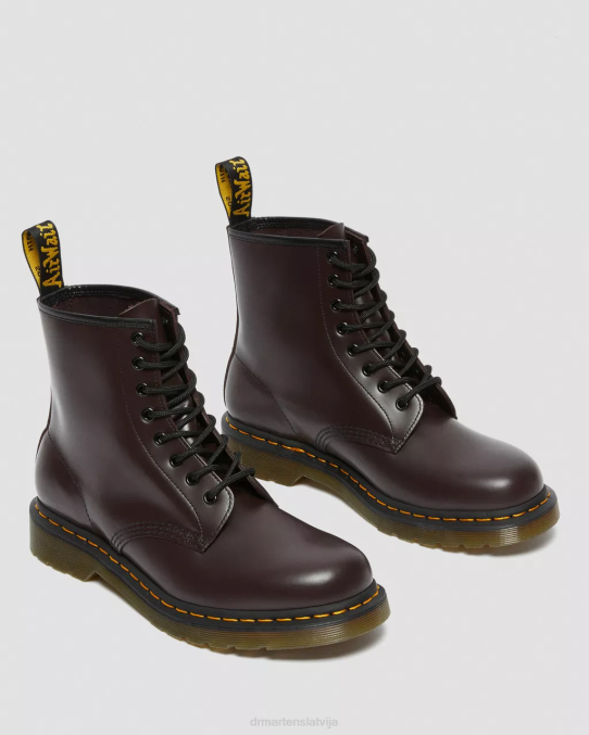 Dr. Martens apavi sievietes bordo gluda 1460 gludas ādas šņorzābaki LHJP153