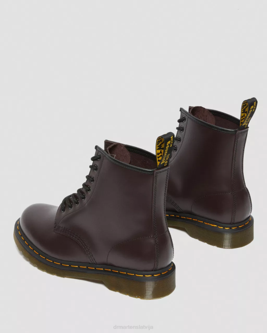 Dr. Martens apavi sievietes bordo gluda 1460 gludas ādas šņorzābaki LHJP153