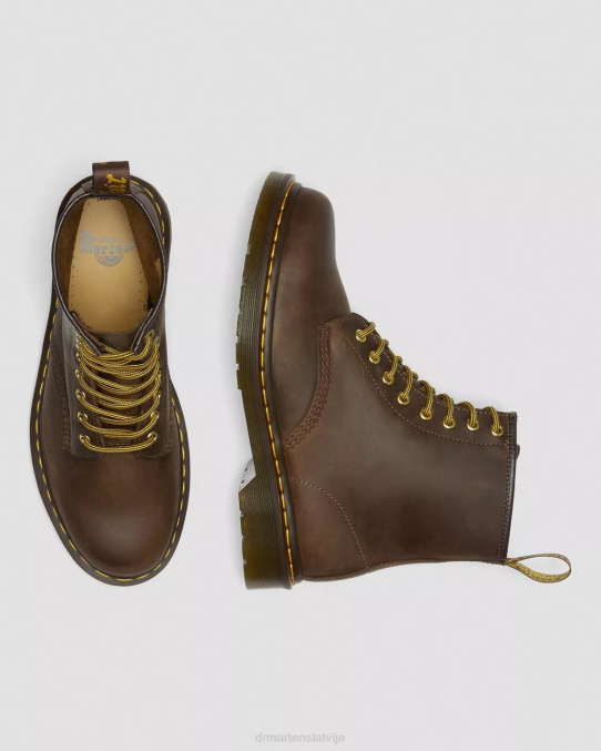 Dr. Martens apavi sievietes brūns trakais zirgs 1460 trako zirgu ādas šņorzābaki LHJP22