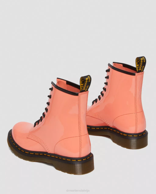 Dr. Martens apavi sievietes coral lucido & patent lamper 1460 lakādas šņorzābaki LHJP135