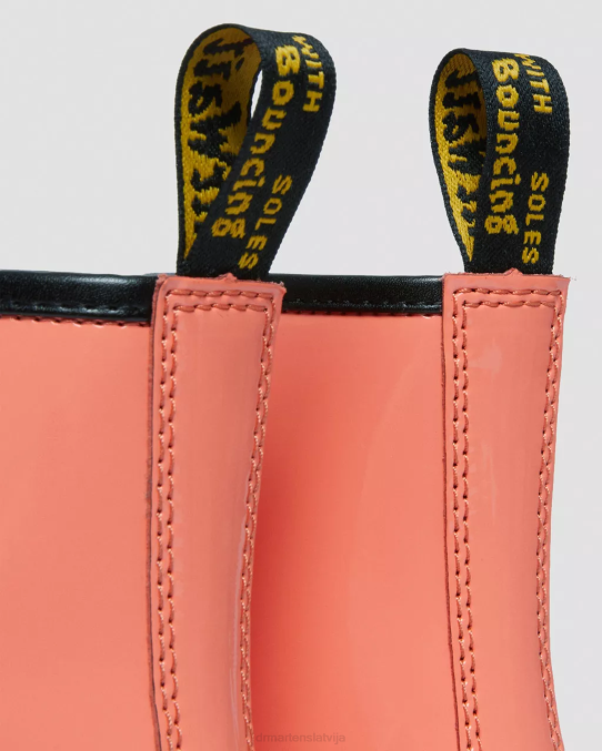 Dr. Martens apavi sievietes coral lucido & patent lamper 1460 lakādas šņorzābaki LHJP135