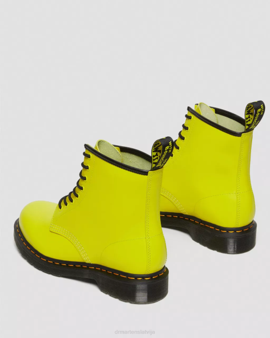 Dr. Martens apavi sievietes dzeltens gluds 1460 gludas ādas šņorzābaki LHJP126