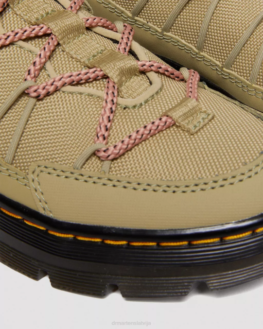Dr. Martens apavi sievietes gaiši olīvu ajax & īpaši izturīgs un hidro buwick īpaši stingri šņorējami komunālie zābaki LHJP160