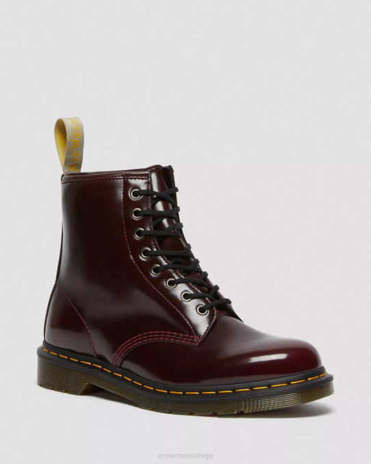 Dr. Martens apavi sievietes ķiršu sarkanā oksforda noberzt vegāniski 1460 šņorzābaki LHJP28