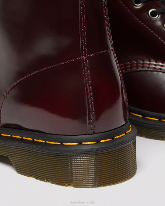 Dr. Martens apavi sievietes ķiršu sarkanā oksforda noberzt vegāniski 1460 šņorzābaki LHJP28