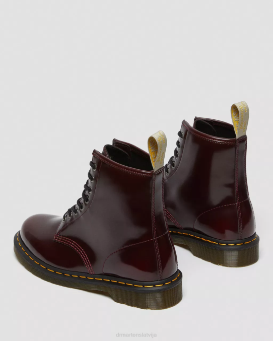 Dr. Martens apavi sievietes ķiršu sarkanā oksforda noberzt vegāniski 1460 šņorzābaki LHJP28