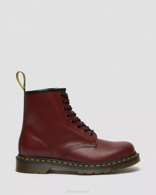 Dr. Martens apavi sievietes ķiršu sarkans gluds 1460 gludas ādas šņorzābaki LHJP60