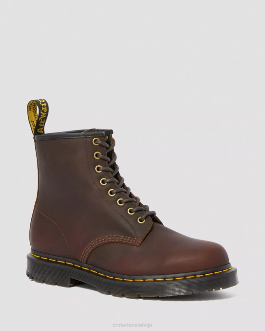 Dr. Martens apavi sievietes kakao sniega tīrītājs 1460 dm ziemas gripa šņorzābaki LHJP184
