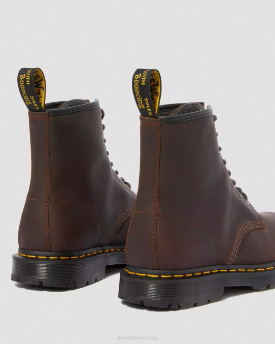 Dr. Martens apavi sievietes kakao sniega tīrītājs 1460 dm ziemas gripa šņorzābaki LHJP184