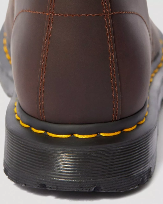 Dr. Martens apavi sievietes kakao sniega tīrītājs 1460 dm ziemas gripa šņorzābaki LHJP184