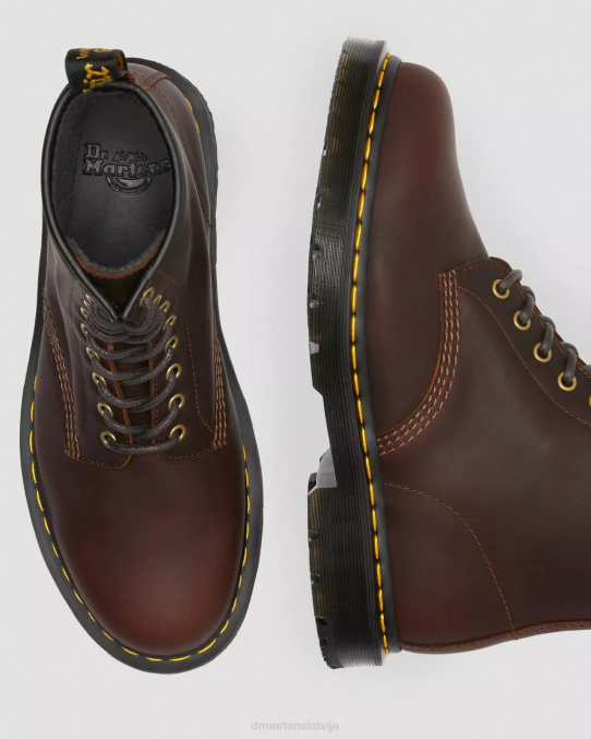 Dr. Martens apavi sievietes kakao sniega tīrītājs 1460 dm ziemas gripa šņorzābaki LHJP184