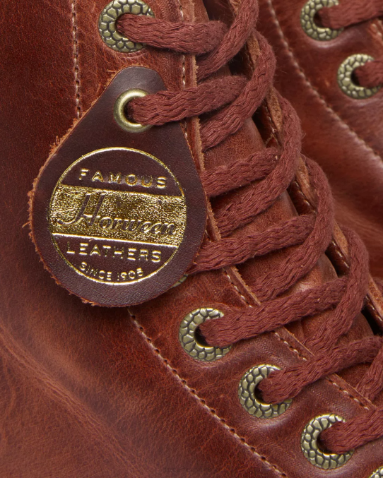 Dr. Martens apavi sievietes kokmateriālu brūns denveras veg iedegums 1460 paskāls, izgatavots Anglijā, denveras ādas šņorzābaki LHJP165