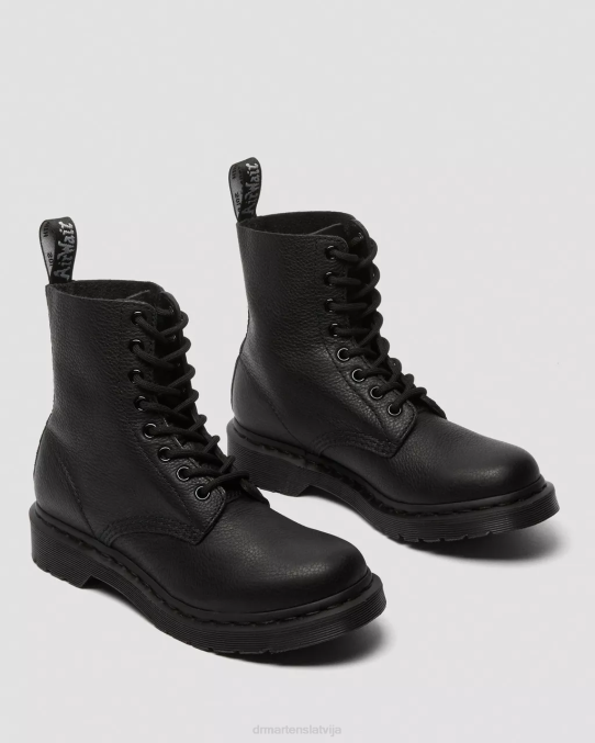 Dr. Martens apavi sievietes melnā Virdžīnija 1460 pascal mono šņorzābaki LHJP54