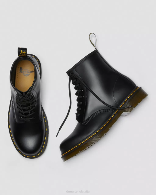 Dr. Martens apavi sievietes melna gluda 1460 gludas ādas šņorzābaki LHJP1