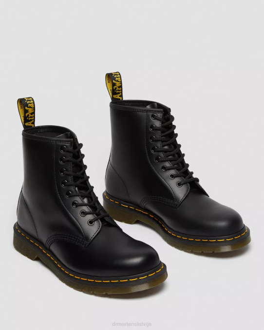 Dr. Martens apavi sievietes melna gluda 1460 gludas ādas šņorzābaki LHJP1