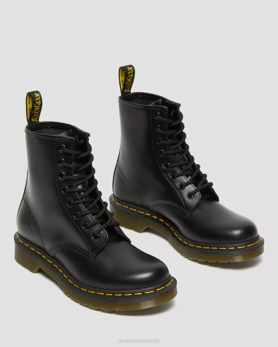 Dr. Martens apavi sievietes melna gluda 1460 gludas ādas šņorzābaki LHJP4