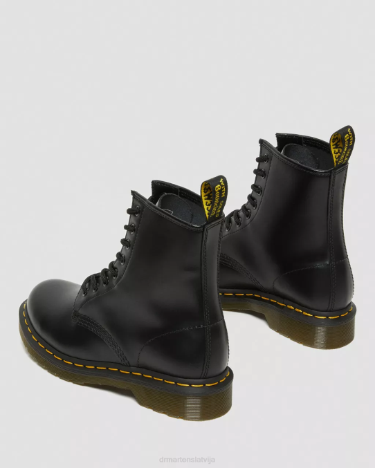 Dr. Martens apavi sievietes melna gluda 1460 gludas ādas šņorzābaki LHJP4
