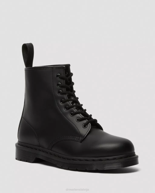 Dr. Martens apavi sievietes melna gluda 1460 mono gludas ādas šņorzābaki LHJP21
