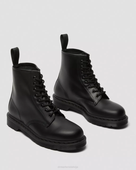 Dr. Martens apavi sievietes melna gluda 1460 mono gludas ādas šņorzābaki LHJP21