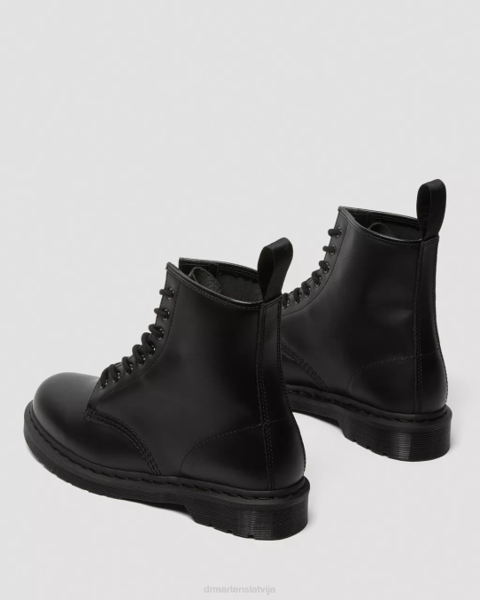 Dr. Martens apavi sievietes melna gluda 1460 mono gludas ādas šņorzābaki LHJP21