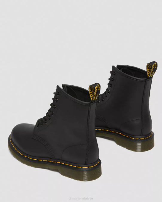 Dr. Martens apavi sievietes melna taukaina āda 1460 taukainas ādas šņorzābaki LHJP18